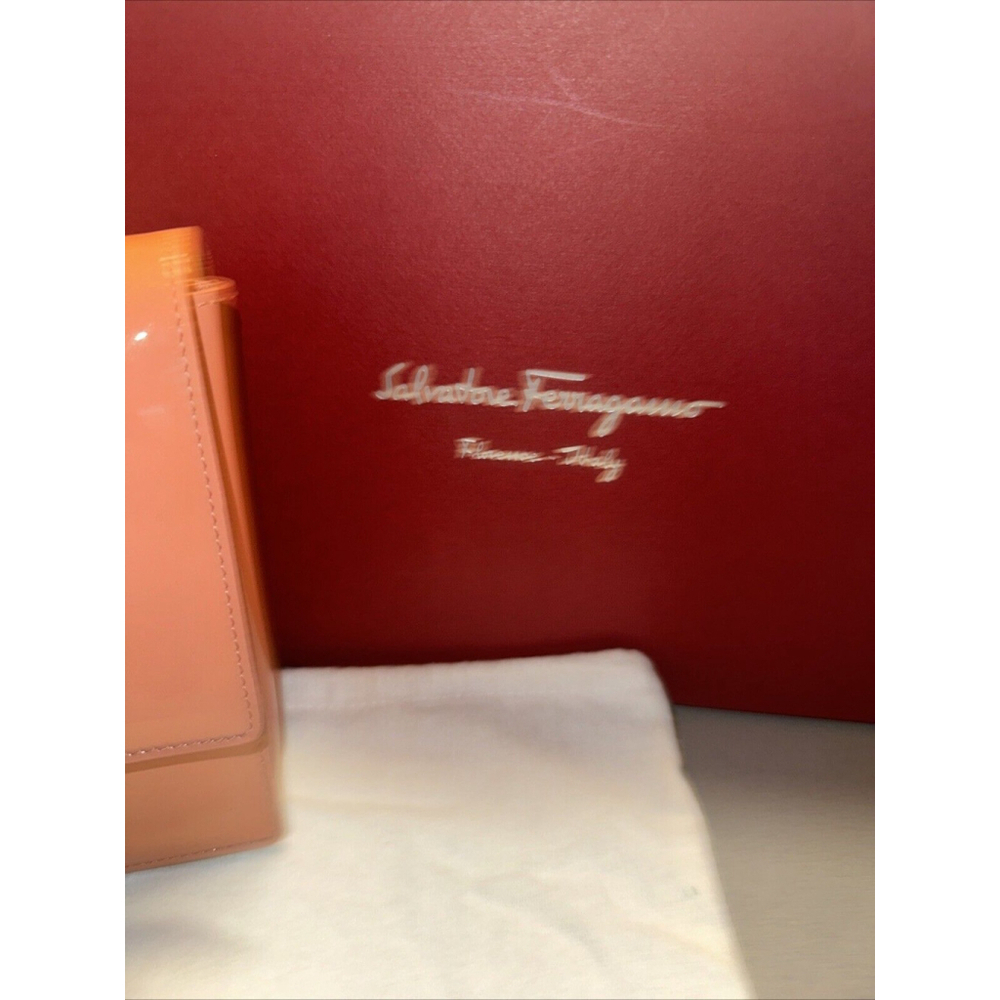 Auth Salvatore Ferragamo Handbag Shoulder Bag Pink Patent Leather - Picture 6 of 16
